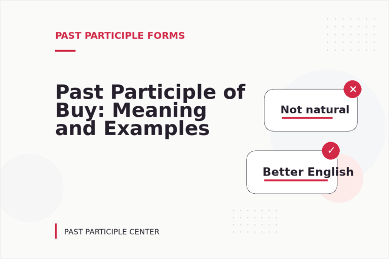 Past Participle of Buy: Meaning and Examples