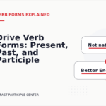 Drive Verb Forms: Present, Past, and Participle